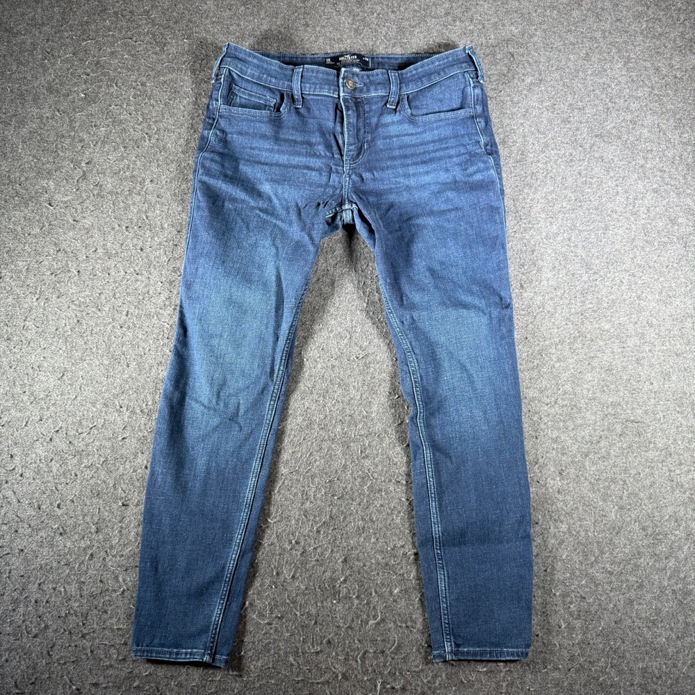 Hollister Low Rise Super Skinny Jeans Womens 12R W31 Dark Wash Classic Stretch